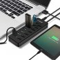 USB Data Hub, BYEASY USB 3.0 Hub with 3 Charging Ports, 7 USB 3.0 Ports, 36w Pow