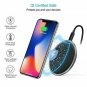 CHOETECH Wireless Charger, Qi Certified ZincAlloy PU UltraSlim 7.5W Wireless