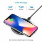 CHOETECH Wireless Charger, Qi Certified ZincAlloy PU UltraSlim 7.5W Wireless