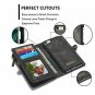 Spritech OnePlus 6T Wallet Case,Handmade Leather Large Capacity Detachable [Scra