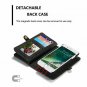 Spritech OnePlus 6T Wallet Case,Handmade Leather Large Capacity Detachable [Scra
