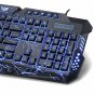 Gaming Keyboard, BlueFinger Mechanical Computer Keyboard USB Wired LED 3 Color R