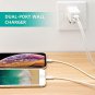 USB Wall Charger, Amoner UL Certified Dual USB 2Pack 2.1A Wall Charger with Fol