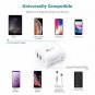 iClever BoostCube II USB Charger 24W Dual Wall Charger with SmartID Techology, F