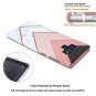 JIAXIUFEN Galaxy Note 9 Case Shiny Geometric Pink White Marble Design Clear Bump