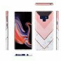 JIAXIUFEN Galaxy Note 9 Case Shiny Geometric Pink White Marble Design Clear Bump