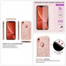iPhone XR Case For Girls Slim Tempered Glass Screen Protector 2 Pack Rose Gold