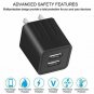 DABUSTAR Wall Charger Universal Rapid Dual Port USB Travel AC Adapter Portable C