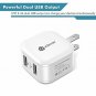 [Mini  Smart] iClever BoostCube 12W Dual USB Wall Charger with Foldable Plug fo