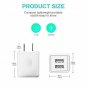 USB Wall Charger,Canyso 2Pack 2.1A/5V Dual Port USB Power Adapter Travel Plug Cu