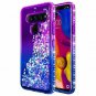 LG V40 ThinQ Case w/[Full Coverage Tempered Glass Screen Protector] NageBee Glit