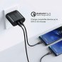 AUKEY Quick Charge 3.0 USB Wall Charger Dual Ports, Compatible Samsung Galaxy