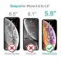 3 Pack Glass Screen Protector Designed for iPhone X iPhone Xs 2018Tempered Glas