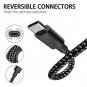 TNSO USB C Cable 3Pack(6 FT) Nylon Braided Type C Cable Charger USB Type C Cable