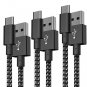 TNSO USB C Cable 3Pack(6 FT) Nylon Braided Type C Cable Charger USB Type C Cable