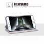 BlackBerry KEY2 Case,  Slim Folio/Flip Pu Leather With Stand TPU Bumper Back Pho