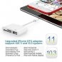 SD Card Reader, 3 in 1 Lightning to USB Camera Connection Kit SD/TF Card Reader,