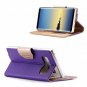 Samsung Galaxy Note 8 Wallet Case Flip Kickstand Card Slots Mirror Purple