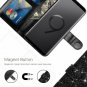 Samsung Galaxy S9 Case Wallet PU Leather Wrist Strap Card Slots Kickstand Black