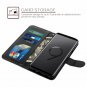 Samsung Galaxy S9 Case Wallet PU Leather Wrist Strap Card Slots Kickstand Black