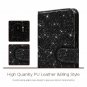 Samsung Galaxy S9 Case Wallet PU Leather Wrist Strap Card Slots Kickstand Black