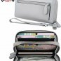 YALUXE Women's RFID Blocking Security Double Zipper Large Smartphone Wristlet L
