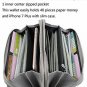 YALUXE Women's RFID Blocking Security Double Zipper Large Smartphone Wristlet L