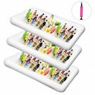 3 Pack Inflatable Serving Bar Salad Ice Tray Food Drink Containers,HabiLife Buff