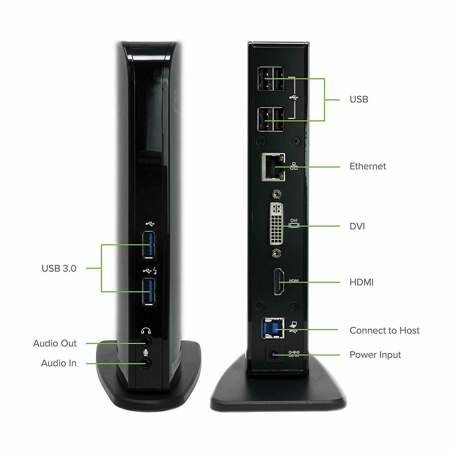 Plugable USB 3.0 Universal Laptop Docking Station For Windows (Dual ...