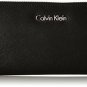 Calvin Klein Saffiano Leather Zip Continental Wallet,Black,One Size