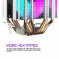 darkFlash L6 CPU Air Cooler 6 Heat Pipes TwinTower Heatsink with 90mm Rainbow L