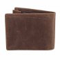 Polare Men's RFID Blocking Cowboy Genuine Natural Crazy Horse Leather Bifold Ne