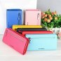 Leather Wallet RFID Blocking Zipper Purse Checkbook Card Holder Organizer Sky Bl
