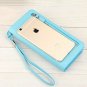 Leather Wallet RFID Blocking Zipper Purse Checkbook Card Holder Organizer Sky Bl