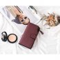 Women's RFID Blocking Large Capacity Luxury Wax Genuine Leather Clutch Wallet C