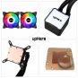 upHere Liquid AIO CPU Cooler 240mm,SYNC RGB Fans,Dual 120mm PWM Fans?Motherboa