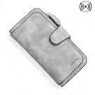 Women Girls Wallet Vintage Matte Clutch Card Holder Buckle Zipper Snap Closure C