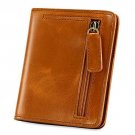 Kattee RFID Blocking Leather Bifold Small Wallet for Women (Brown)
