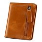 Kattee RFID Blocking Leather Bifold Small Wallet for Women (Brown)