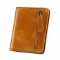 Kattee RFID Blocking Leather Bifold Small Wallet for Women (Brown)