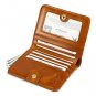 Kattee RFID Blocking Leather Bifold Small Wallet for Women (Brown)