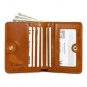 Kattee RFID Blocking Leather Bifold Small Wallet for Women (Brown)