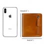 Kattee RFID Blocking Leather Bifold Small Wallet for Women (Brown)