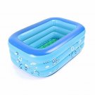 Alapaste Inflatable Pool Kiddie Rectangular Swimming Pool Portable Baby Basin Ba