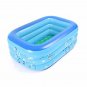 Alapaste Inflatable Pool Kiddie Rectangular Swimming Pool Portable Baby Basin Ba