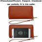 SimpacX Chelmon Womens RFID Blocking Wallet Genuine Leather Zip Around Clutch La