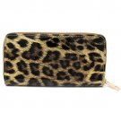 Me Plus Women Leopard Print Wallet Zipper Closure Card Slots Zippered Coin Pouch