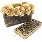 Me Plus Women Leopard Print Wallet Zipper Closure Card Slots Zippered Coin Pouch