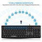 VicTsing Wired Keyboard, Computer USB Keyboard SpillResistant with 5 Feet USB C