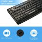 VicTsing Wired Keyboard, Computer USB Keyboard SpillResistant with 5 Feet USB C